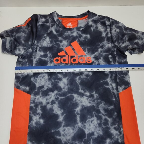 Adidas XL Activewear Shirt Climacool Crew Neck Short Sleeve Graphic Tie-Dye EUC - Picture 6 of 8